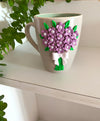 Lilac bouquet mug