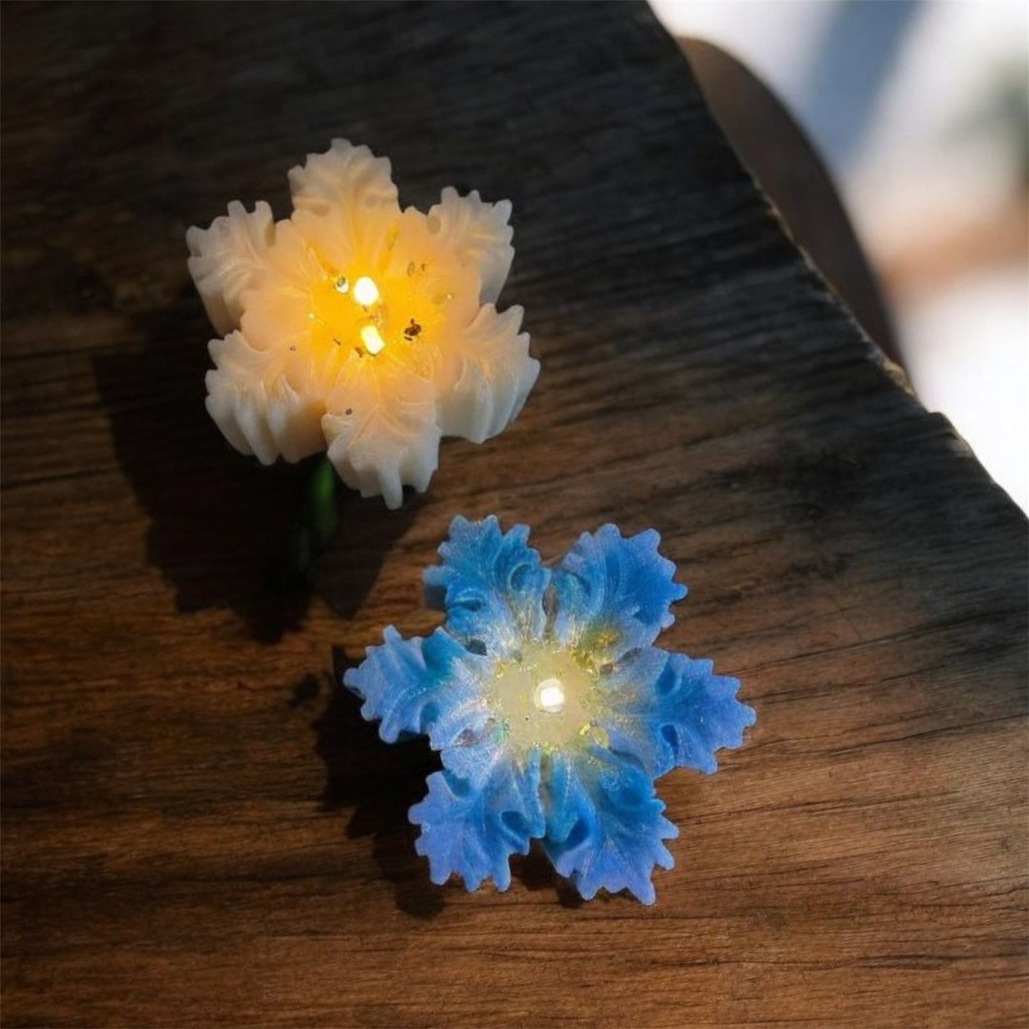 Snowflake candle set