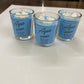 Aqua ocean LOVE~shot glass candle